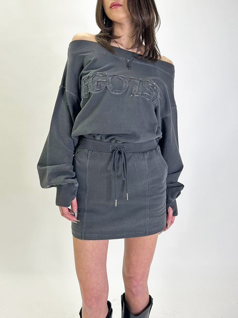 加工裏毛ミニスカート