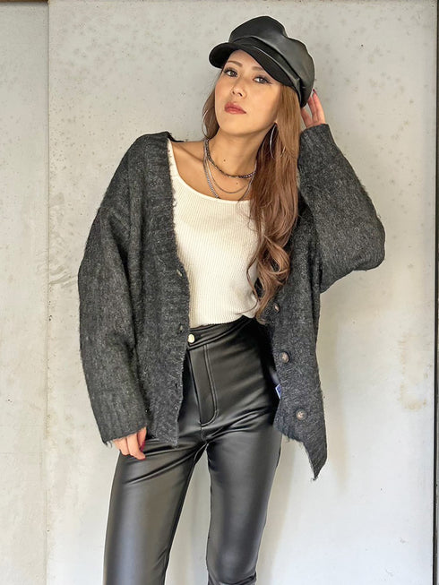 ロングシャギーオーバーカーディガン