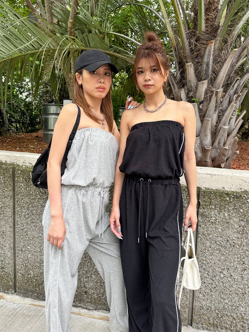 ポケットロゴパイルベアオールインワン