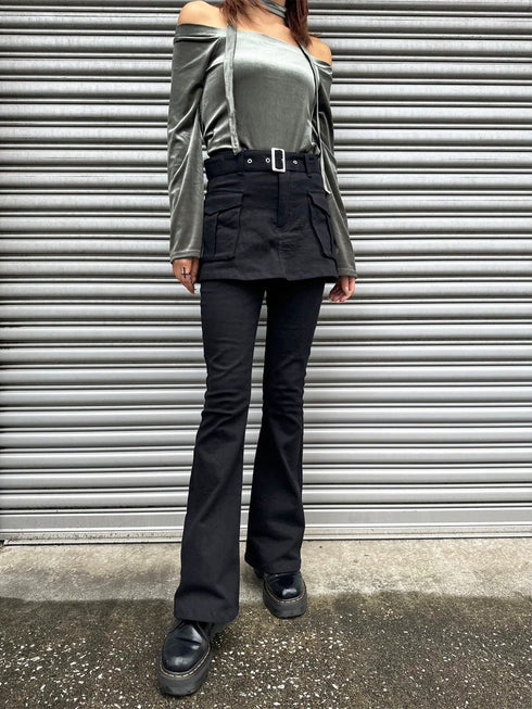 スカートドッキングフレアパンツ