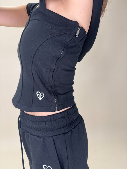 ハートロゴ裏毛ベアトップス