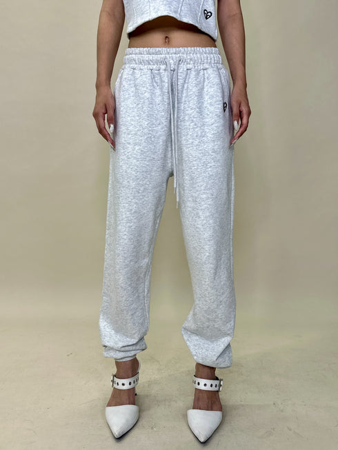 ハートロゴ裏毛パンツ