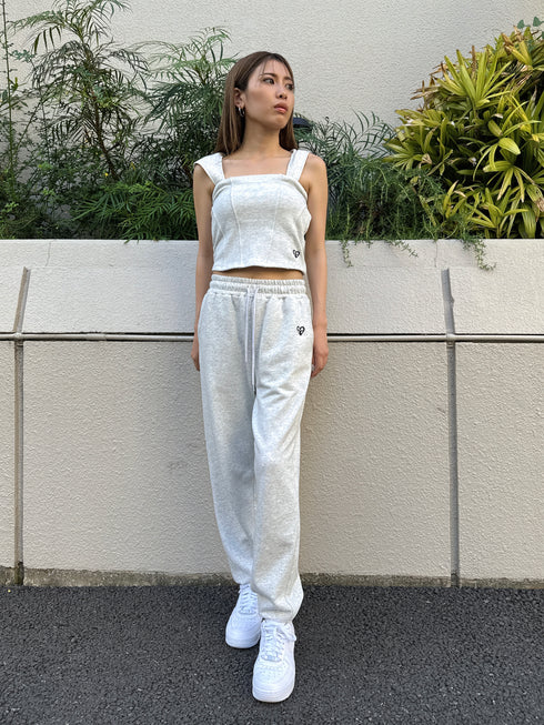 ハートロゴ裏毛ベアトップス