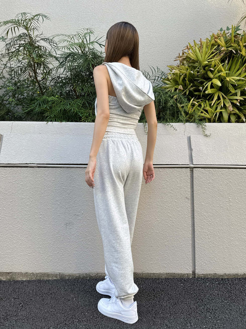 ハートロゴ裏毛パンツ