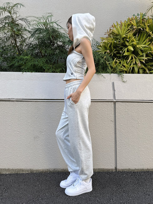 ハートロゴ裏毛パンツ