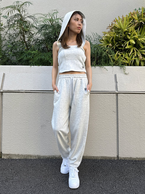 ハートロゴ裏毛パンツ