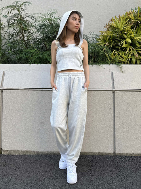 ハートロゴ裏毛パンツ