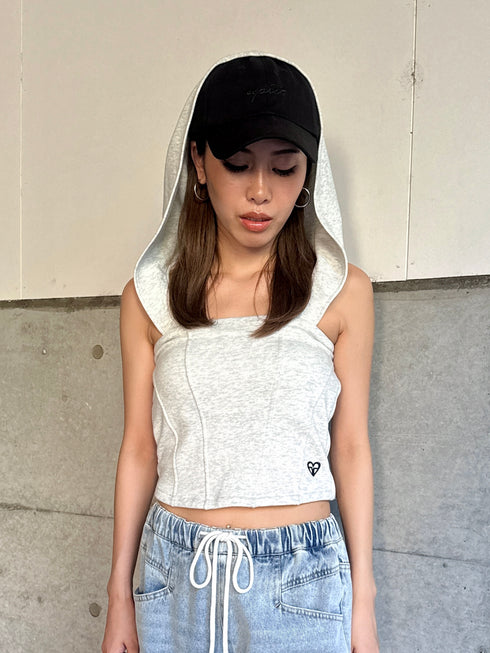 ハートロゴ裏毛ベアトップス