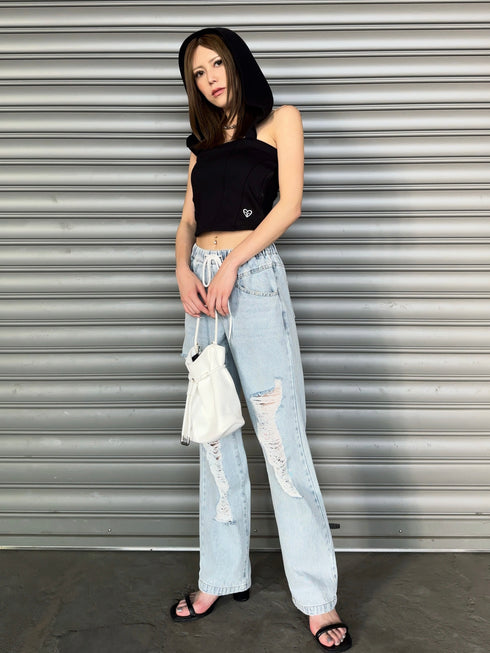 ハートロゴ裏毛ベアトップス