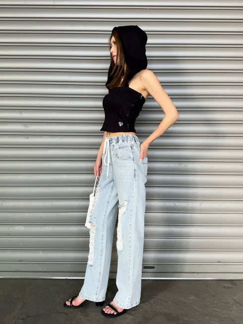 ハートロゴ裏毛ベアトップス