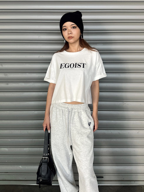 ハートロゴ裏毛パンツ