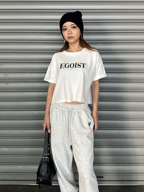 ハートロゴ裏毛パンツ