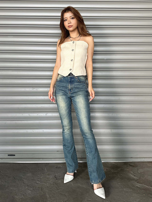 ツイードビスチェ