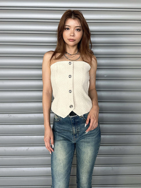 ツイードビスチェ