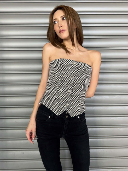 ツイードビスチェ