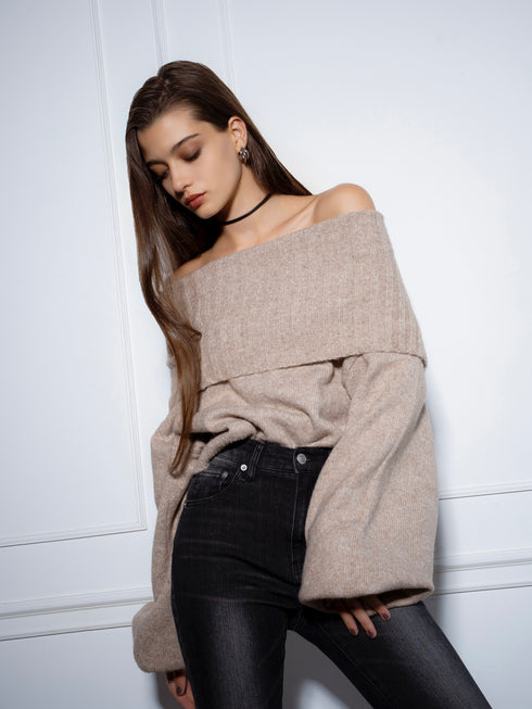 ボリュームオフショルニットトップスⅡ