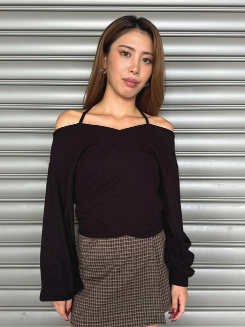 ホルターバストクロストップス