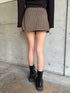 ラップデザインチェックタイトミニスカート