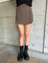 ラップデザインチェックタイトミニスカート