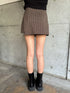 ラップデザインチェックタイトミニスカート