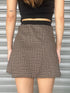 ラップデザインチェックタイトミニスカート
