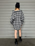 ウォームチェック柄オーバーシャツ