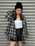 ウォームチェック柄オーバーシャツ
