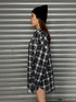 ウォームチェック柄オーバーシャツ