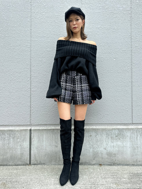 ボリュームオフショルニットトップスⅡ