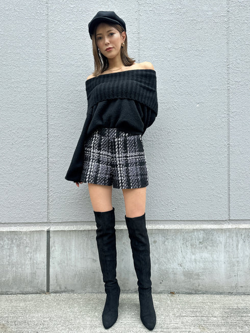 ラメツイードショートパンツ