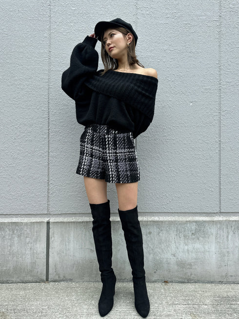 ボリュームオフショルニットトップスⅡ