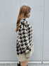 千鳥柄シャギーニットカーディガン
