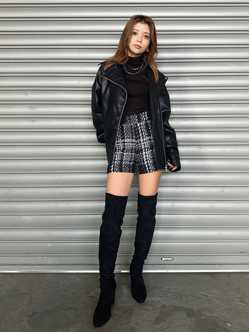 Backタックライダースジャケット