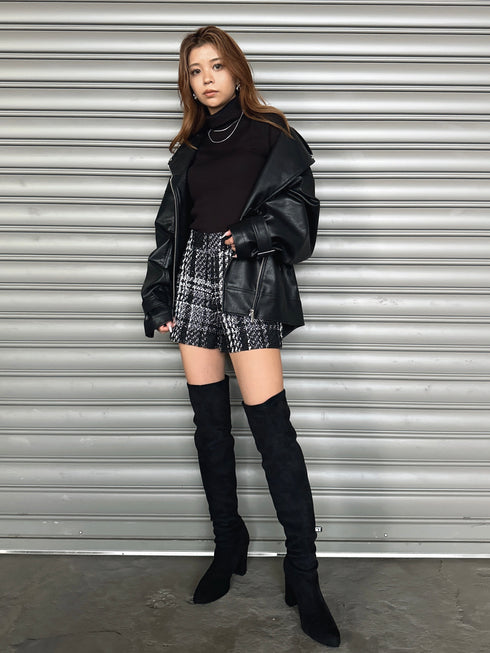 Backタックライダースジャケット