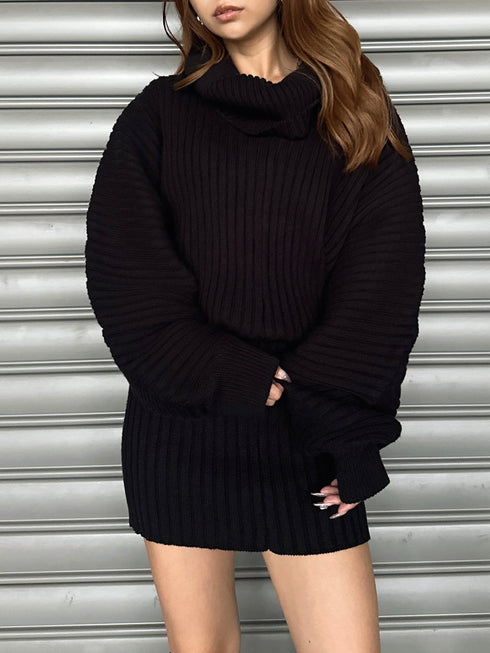 2WAYニットミニワンピース