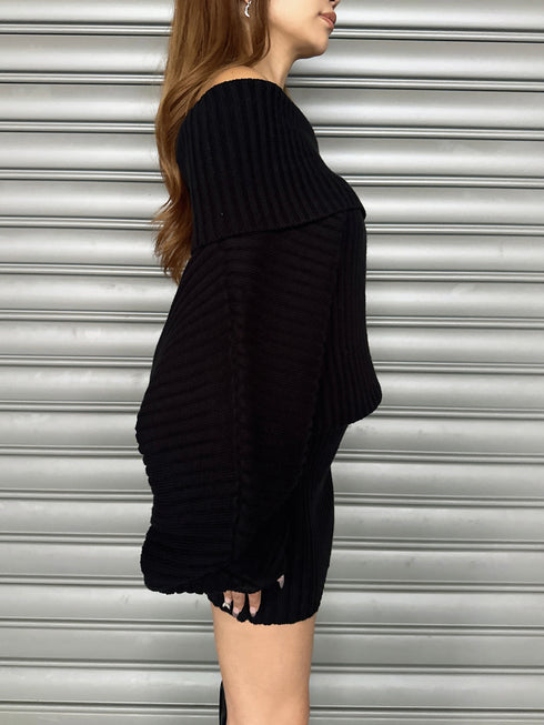 2WAYニットミニワンピース