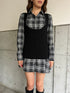 チェックシャツニットベストSET