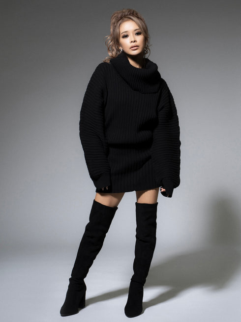 2WAYニットミニワンピース