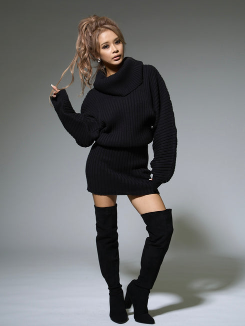 2WAYニットミニワンピース