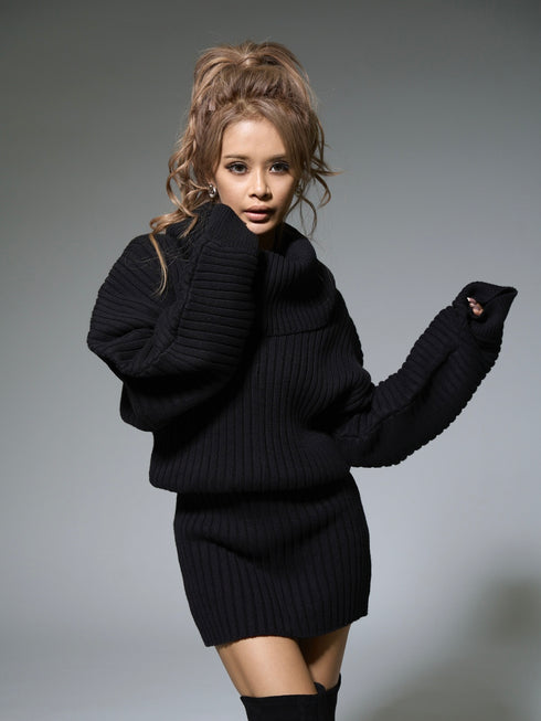 2WAYニットミニワンピース