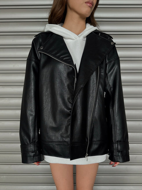 Backタックライダースジャケット