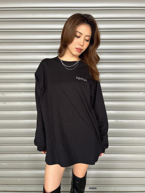 ラインストーンロゴユニセックスロンT