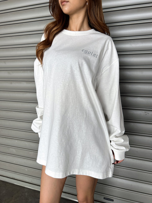 ラインストーンロゴユニセックスロンT