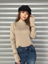 ラメボトルネックニットトップス