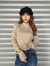 ラメボトルネックニットトップス