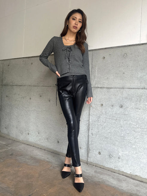 キャミ付レースUPニットトップス