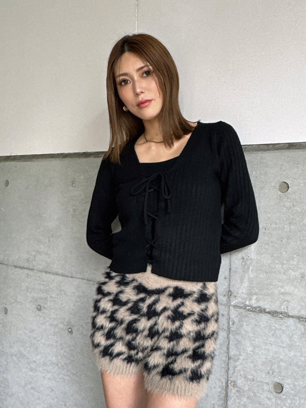 キャミ付レースUPニットトップス