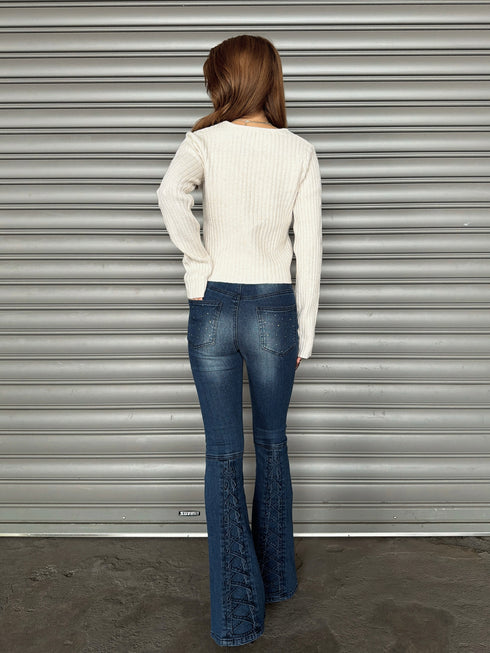 キャミ付レースUPニットトップス