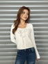 キャミ付レースUPニットトップス