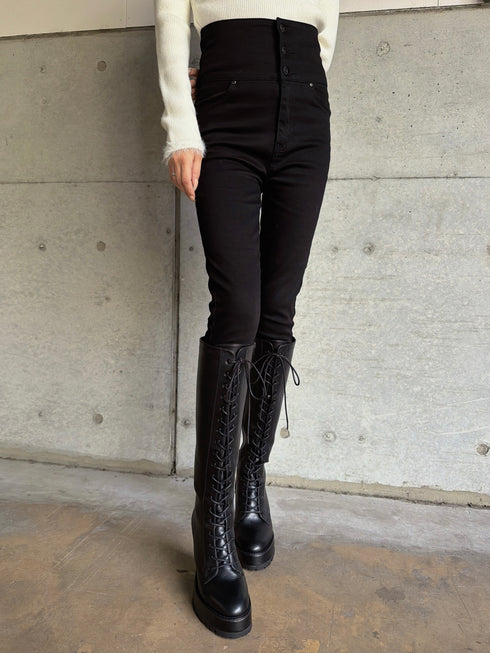 Backクロスハイウエストスキニーパンツ